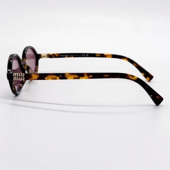 NEW MIU MIU MU04ZS VAU50D OVAL HAVANA PINK WOMEN SUNGLASSES MU04ZSF VAU50D NEW MIU MIU MU04ZS VAU50D OVAL WOMEN MIU MIU SUNGLASSES  main image 2